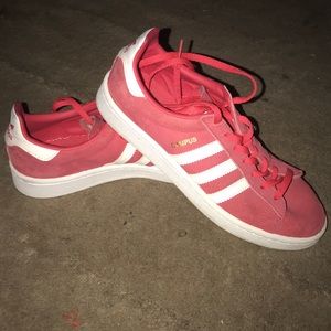 RED ADIDAS CAMPUS tennis shoes SIZE 7
